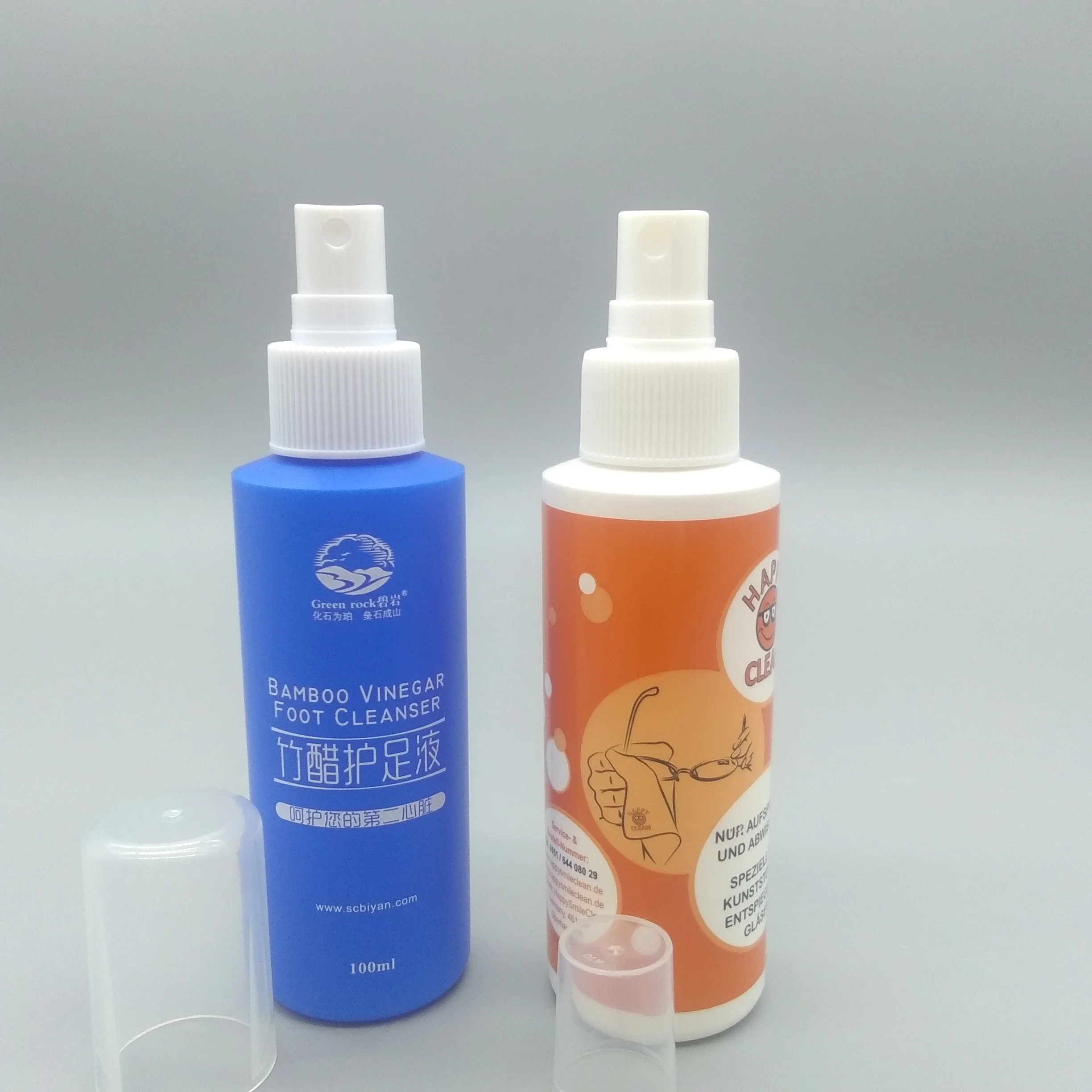 Hot Sale 100ml HDPE/PET Flat Shoulder Private Logo Empty Plastic Bottle For Alcohol Personal Care Cosmetics Household Packaging
