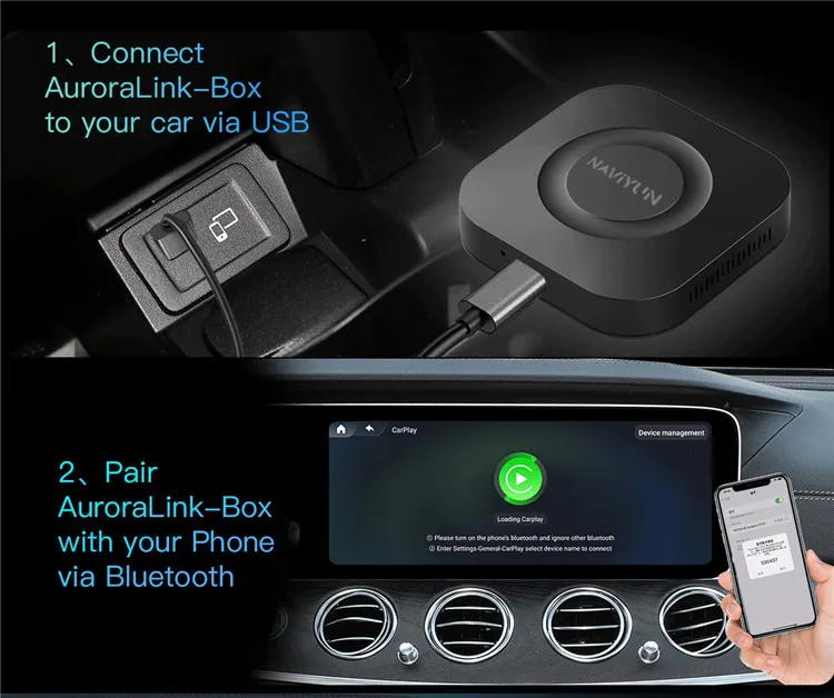 New Product Multimedia Youtube Box Wireless CarPlay Built-in GPS Wifi Wireless Carplay