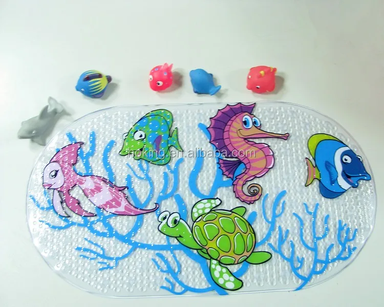 PVC anti-slip mat baby bath mat with suction cups