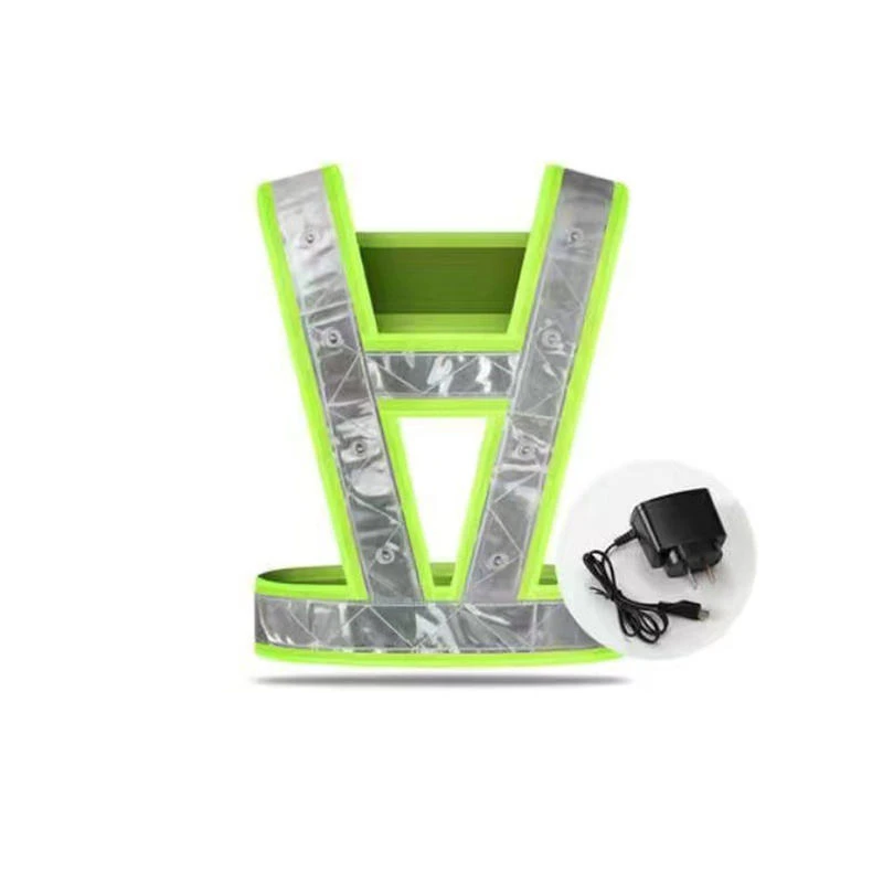 High Visibility Safety Vest for Work Roadway Safety Reflective Strips Fluorescent Green Yellow
