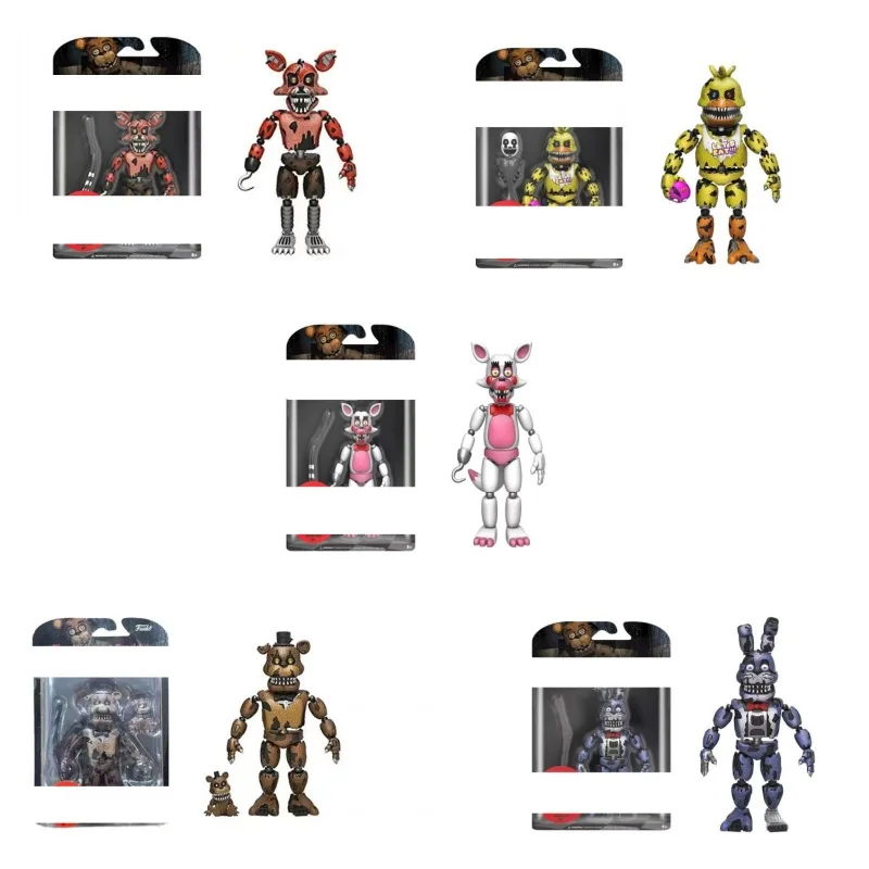 GY New arrival Figuras de Five Nights at action figure 3d doll 6 pcs a set dolls for kids led Freddy Fnaf Pvc Figures