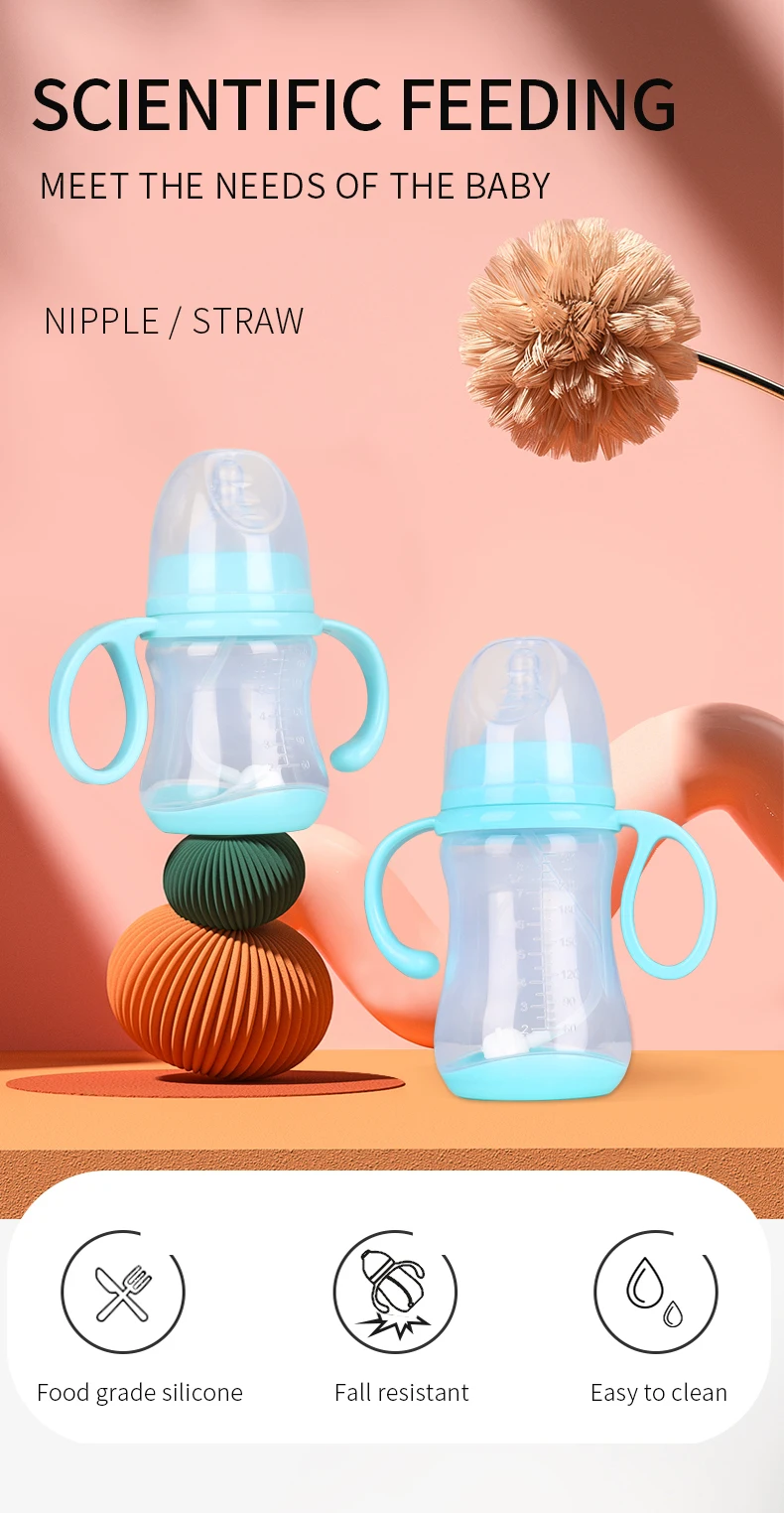 Eco-friendly BPA Free Baby Feeding Milk Bottle Standard PP Cheap biberon anticolico Silicone pacifier Feeder Biberon