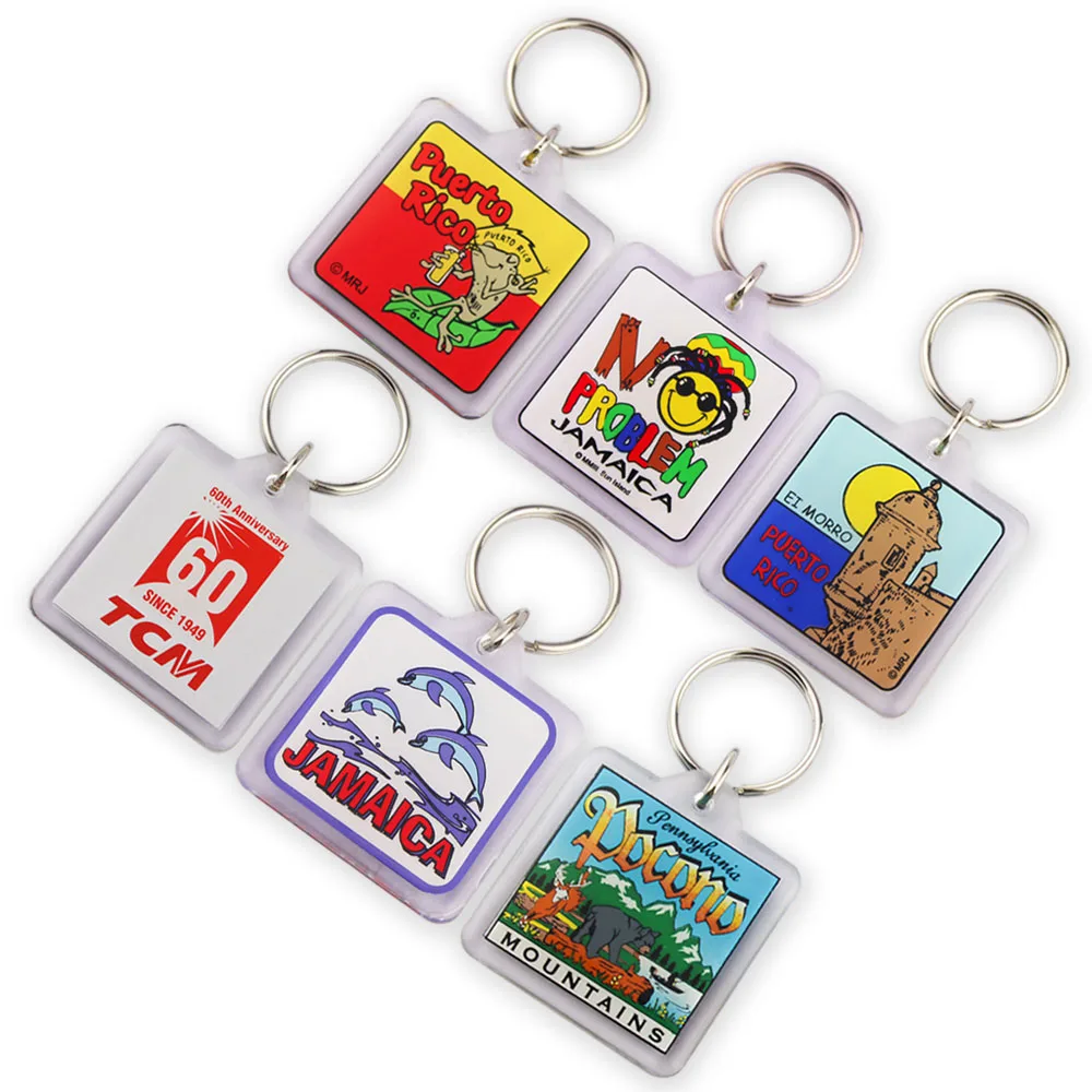 Оптовая продажа от производителя, изготовленные на заказ 3d-круглые пустые акриловые брелки для ключей с аниме фотопечатью