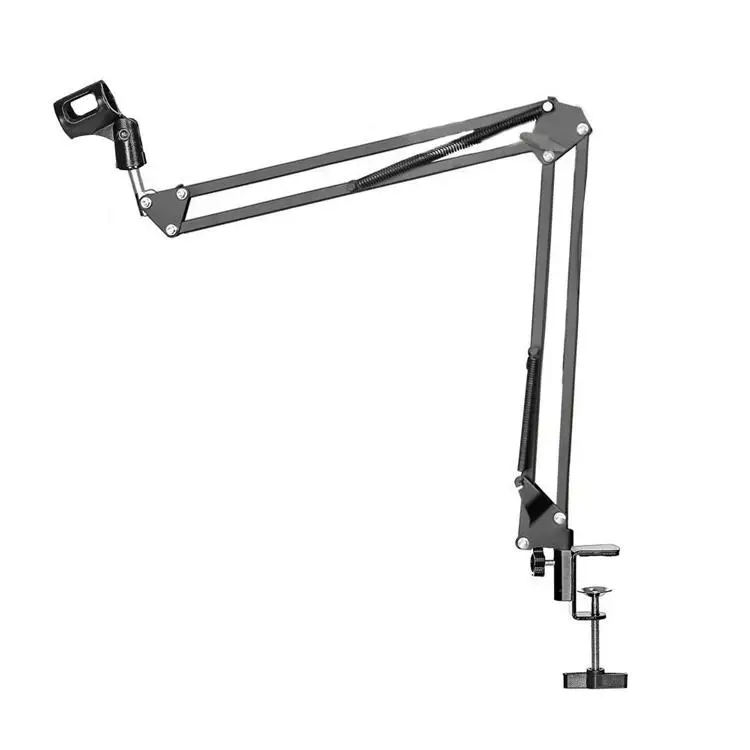Microphone Stands Folding Desktop Mobile Phone Mic Stand Mic Suspension Boom Arm Professional Holder With Swivel Boom Arm