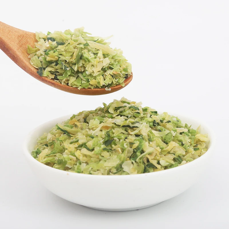 Высококачественные дегидратированные овощи, зеленые сушеные хлопья капусты