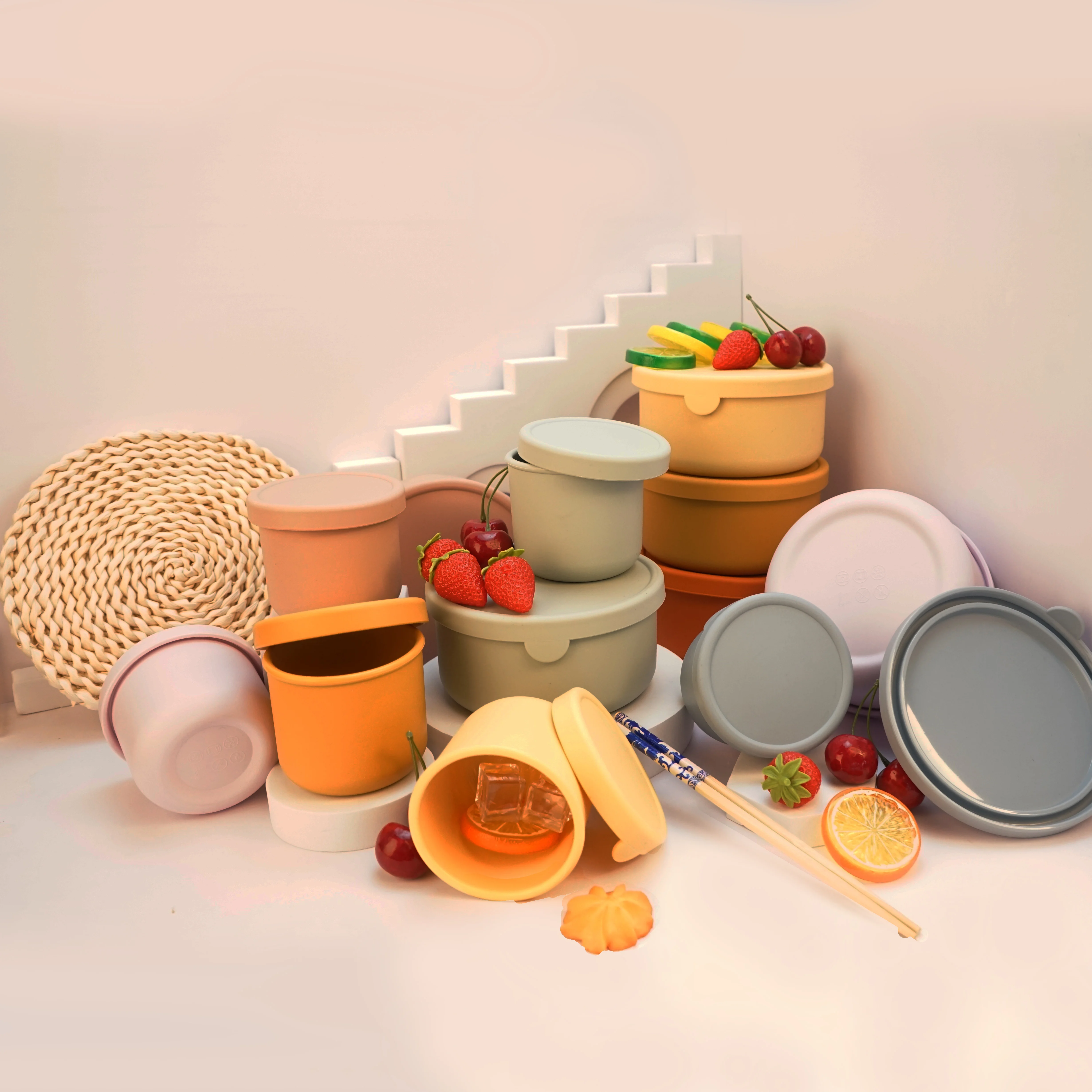 Portable Silicone fresh Box Dishwasher Safe Food crisper Durable Fresh Keeping Silicone Food Container