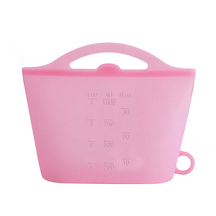 30oz 1200ml Microwave Freezer Safe Mom Must-Have Accessories Breast Pump Sterilizer Bags Silicone Food Zipper Bag for Travel