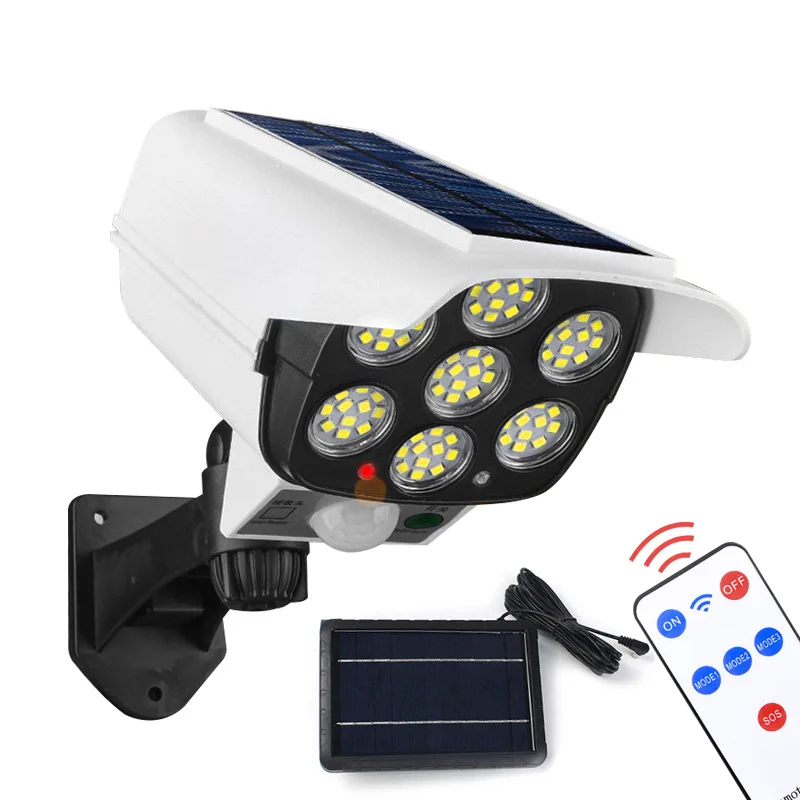 Outdoor Split Solar Panel Solar Surveillance Cameras Lights Motion Sensor LED Garden Wall Light
