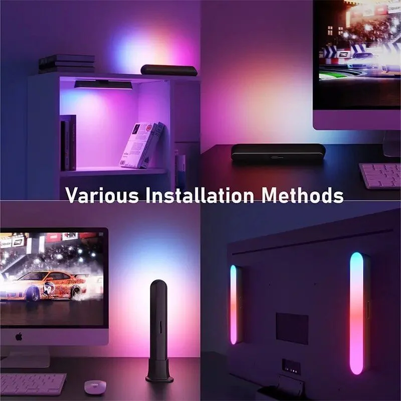 Gaming Light bar 2pcs Entertainment Lighting RGB Desktop Room Decor RGB Symphony Lights for Gaming Desktop Ambient Decor