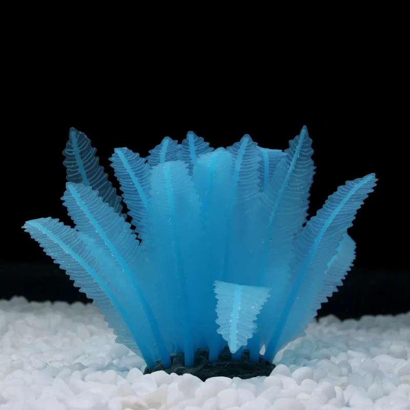 Silicone aquarium fish tank ornament grass artificial water seaweed lawn landscape decor