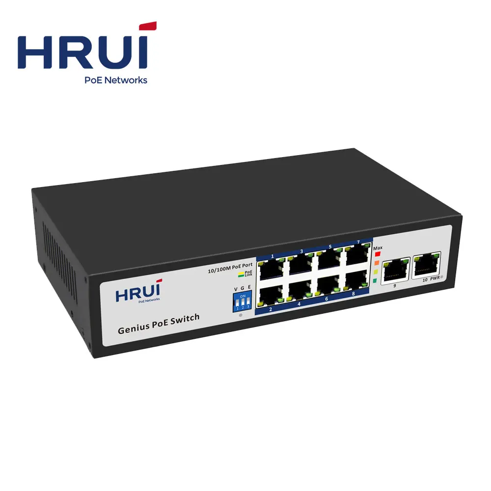  Новая лучшая цена POE Watchdog 100M Поддержка VLAN QoS AI сетевой коммутатор 8 портов для ip-камеры AP CCTV