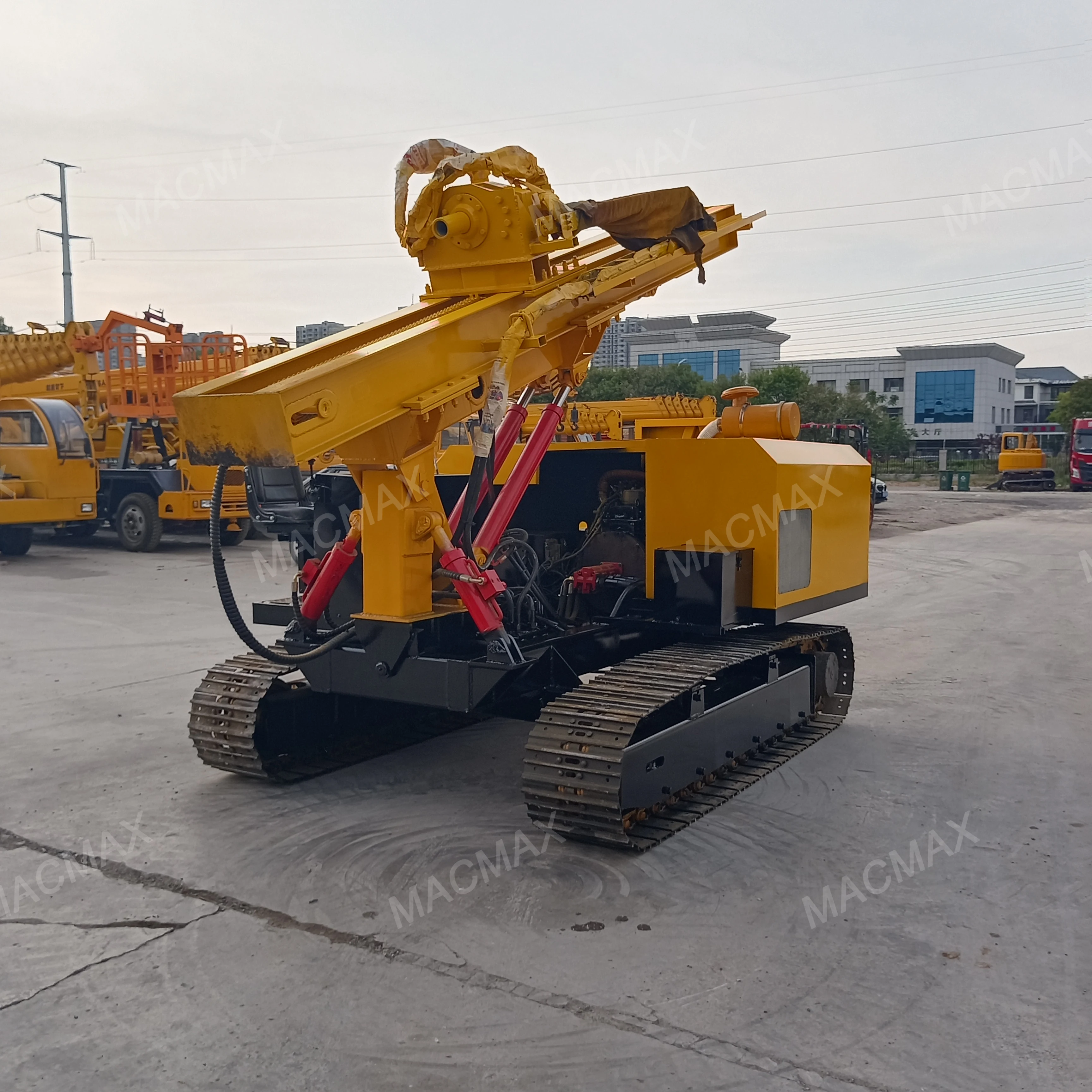 MACMAX solar photovoltaic micropile pile driver machine price screw pile driver helical