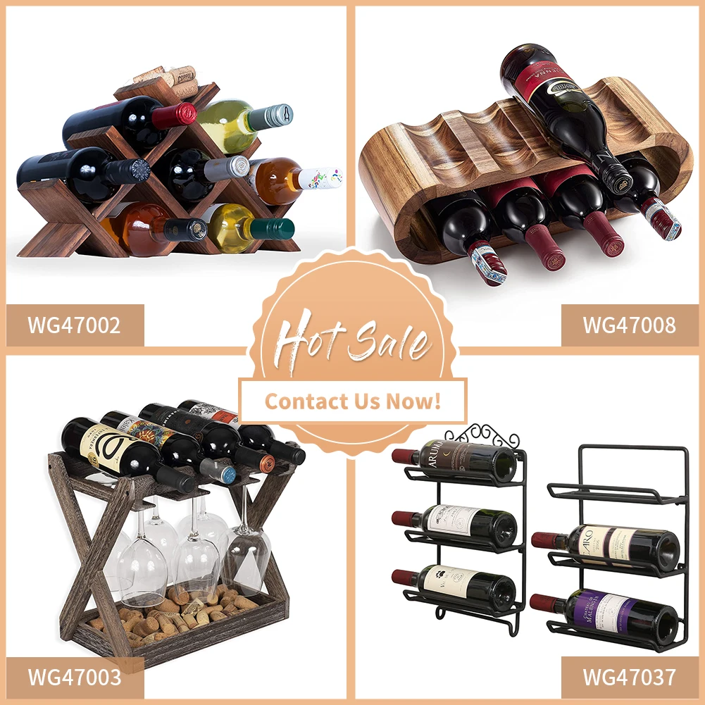 Modern Wood Wine Racks Countertop Free Standing Shelf  Wine Bottle Holder for Home Bar Tabletop floating shelves