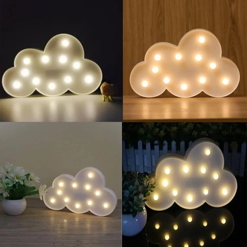 Birthday gifts 3D Marquee light LED Cloud Shaped Unique Table LED Lamp Love Baby Nurse Night Light