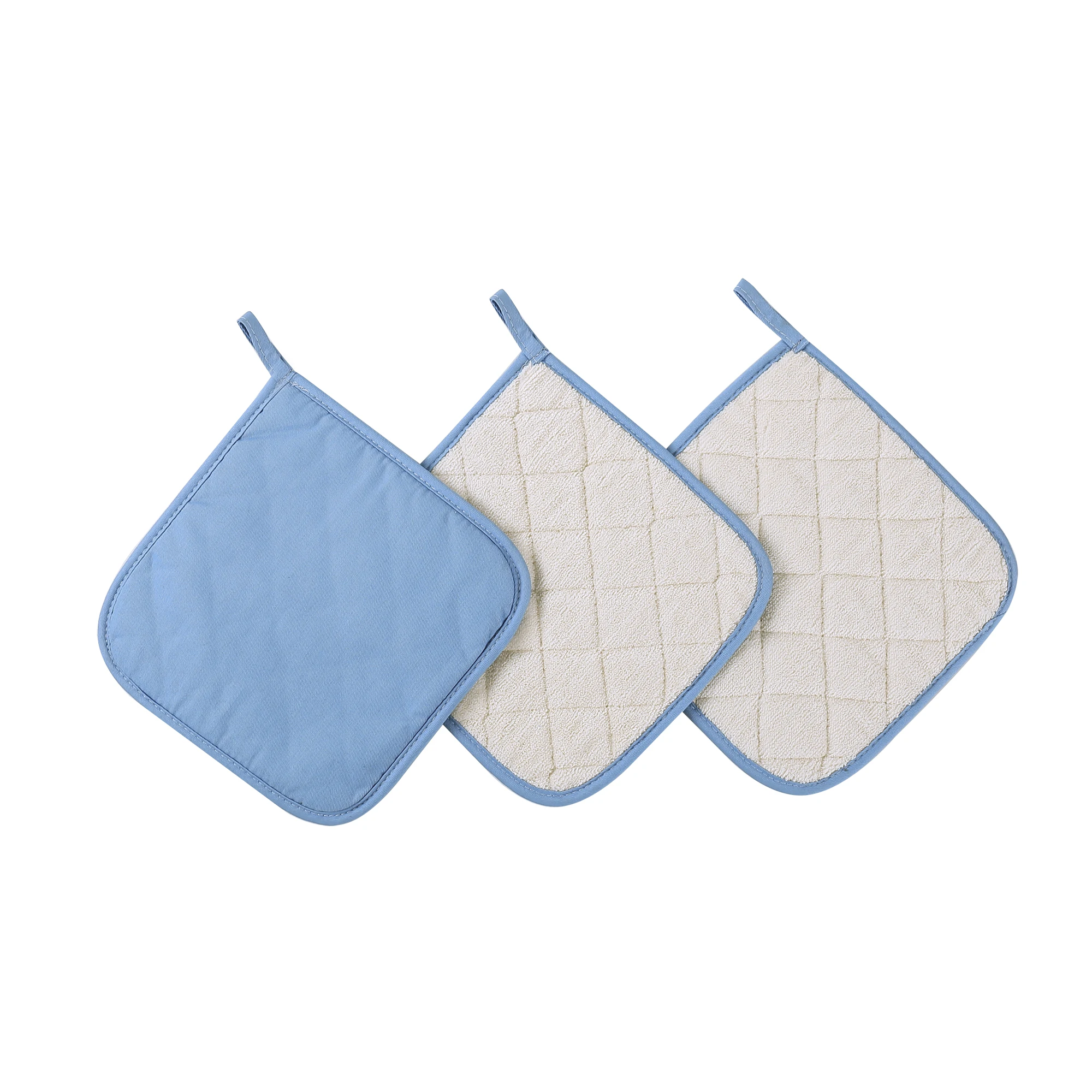 Christmas gift 100% Cotton Blue Terry Pot Holder