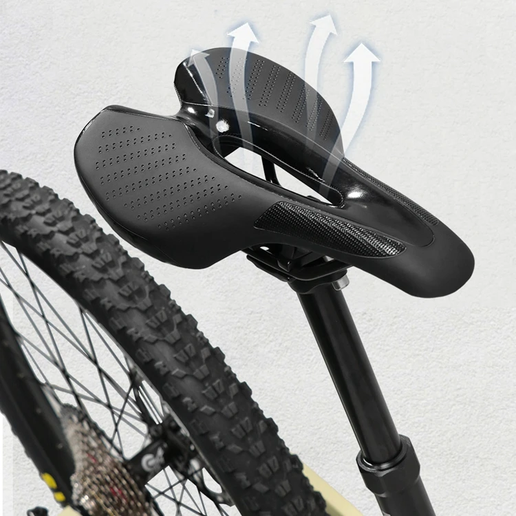 MTB Bicycle Saddle  Seat Rear Warning Light Design Anti-Slip Road Bike Saddle Seats For Men  Bike Parts