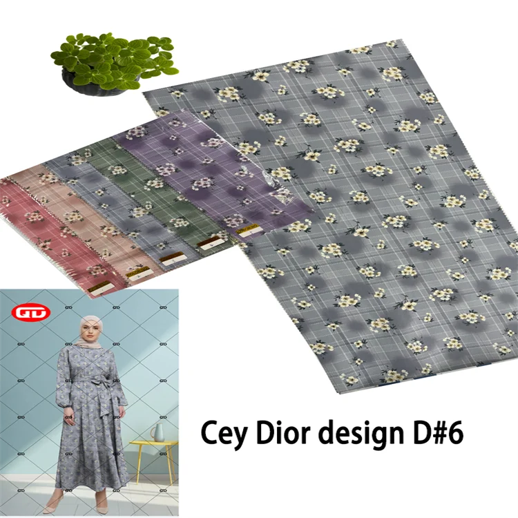New arrival  products Muslin Fabric 100% Polyester  CEY print fabric for women dress material