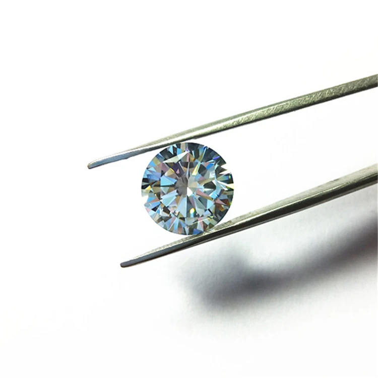 round brilliant cutting nine hearts and onw flower cutting white loose cubic zirconia stones