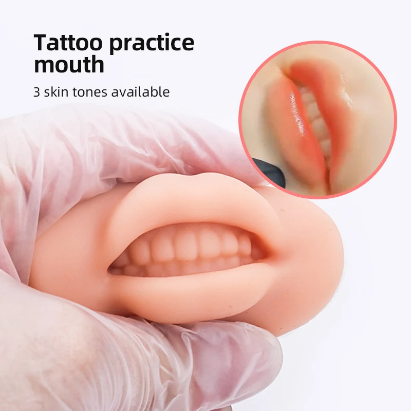IRISMANLI Newest Design Realistic Embroidery Lip Practice Soft Microblading Silicone Practice Lips For Training