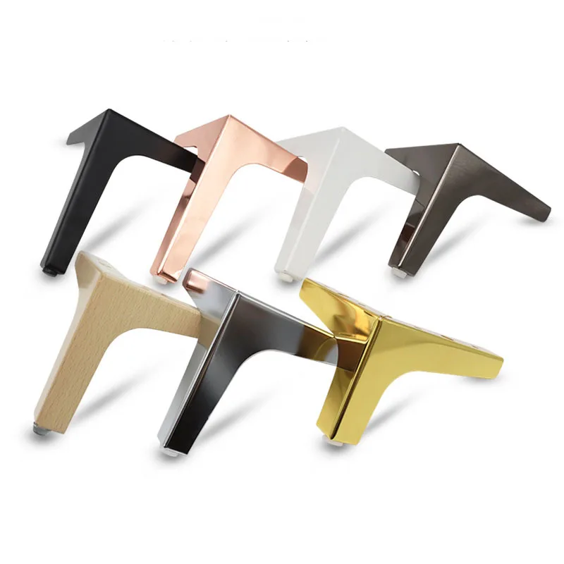 Metal Furniture Sofa Leg 8 10 13 15 17cm Replacement Heavy Duty Triangle Cabinet Feet for Cabinet Cupboard Couch Chair Ottoman