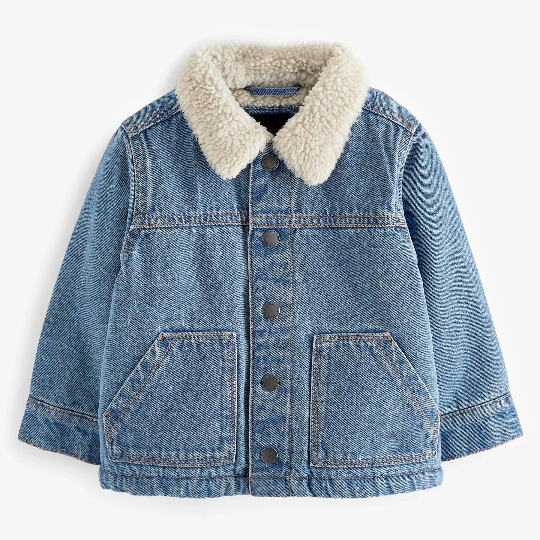Wholesale Custom Winter Coats Children Fleece Sherpa Denim Jackets