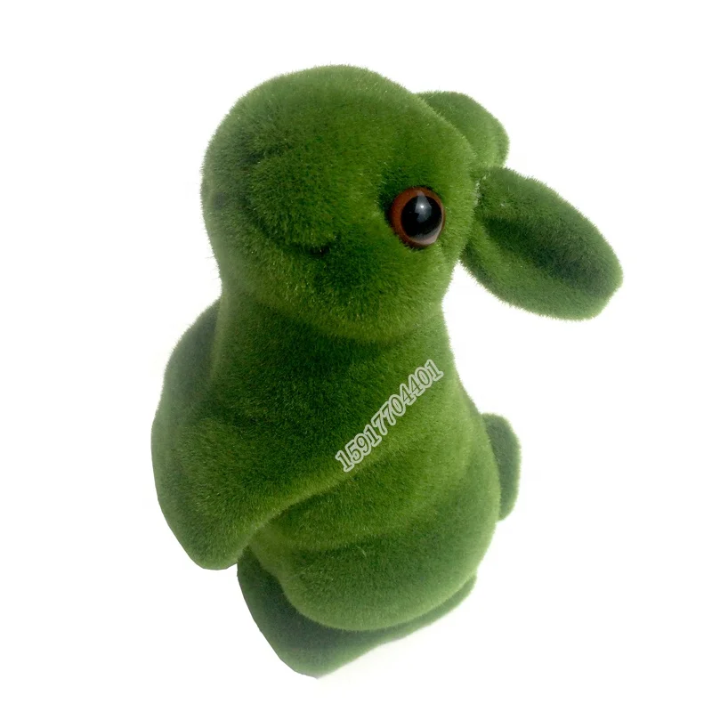 Cheap Halloween lovely moss rabbit artificial animals for table decoration