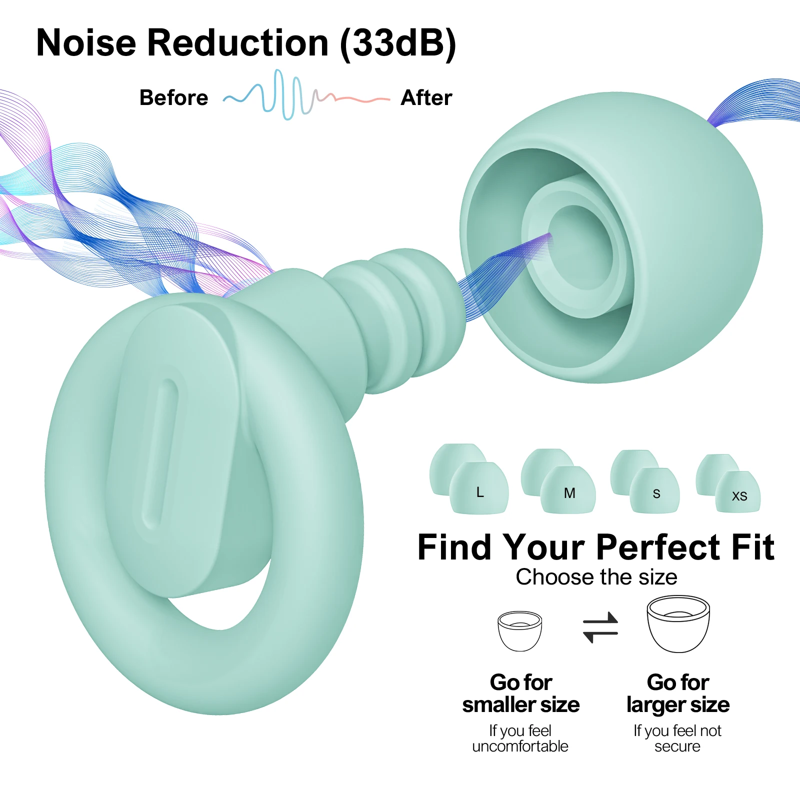 4 Size quiet noise canceling earplugs shooting ear protection motorcycle ear plug soundproof silicone ear plugs for sleep