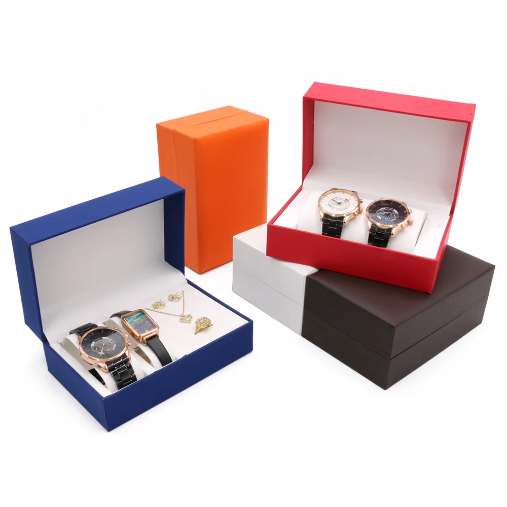 Роскошная коробка из искусственной кожи для намотки часов с логотипом на заказ, Подарочная коробка, набор колец, ожерелий, упаковочная коробка для ювелирных изделий с браслетом, часами