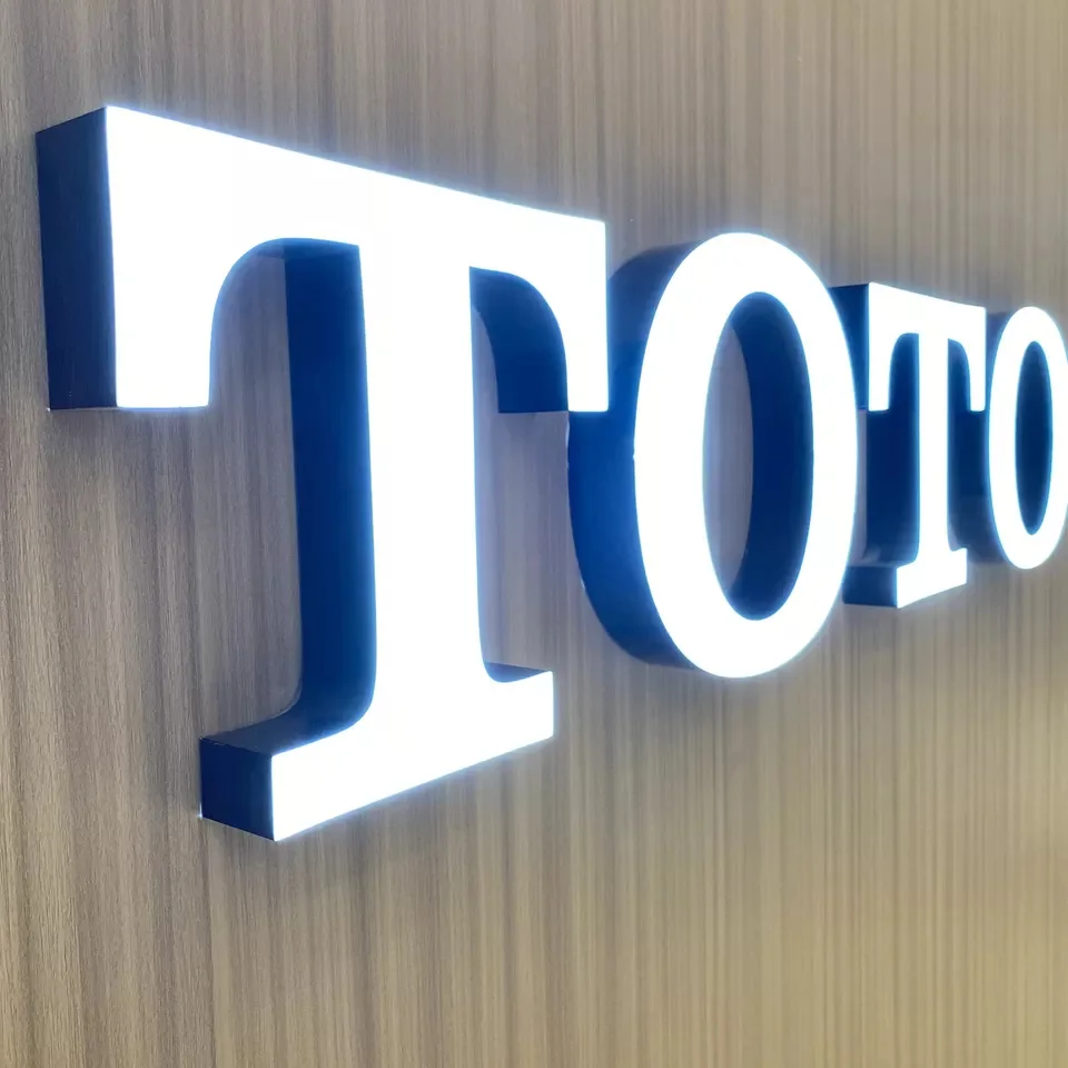 3D Custom Logo wall letters sign shop door front lit sign