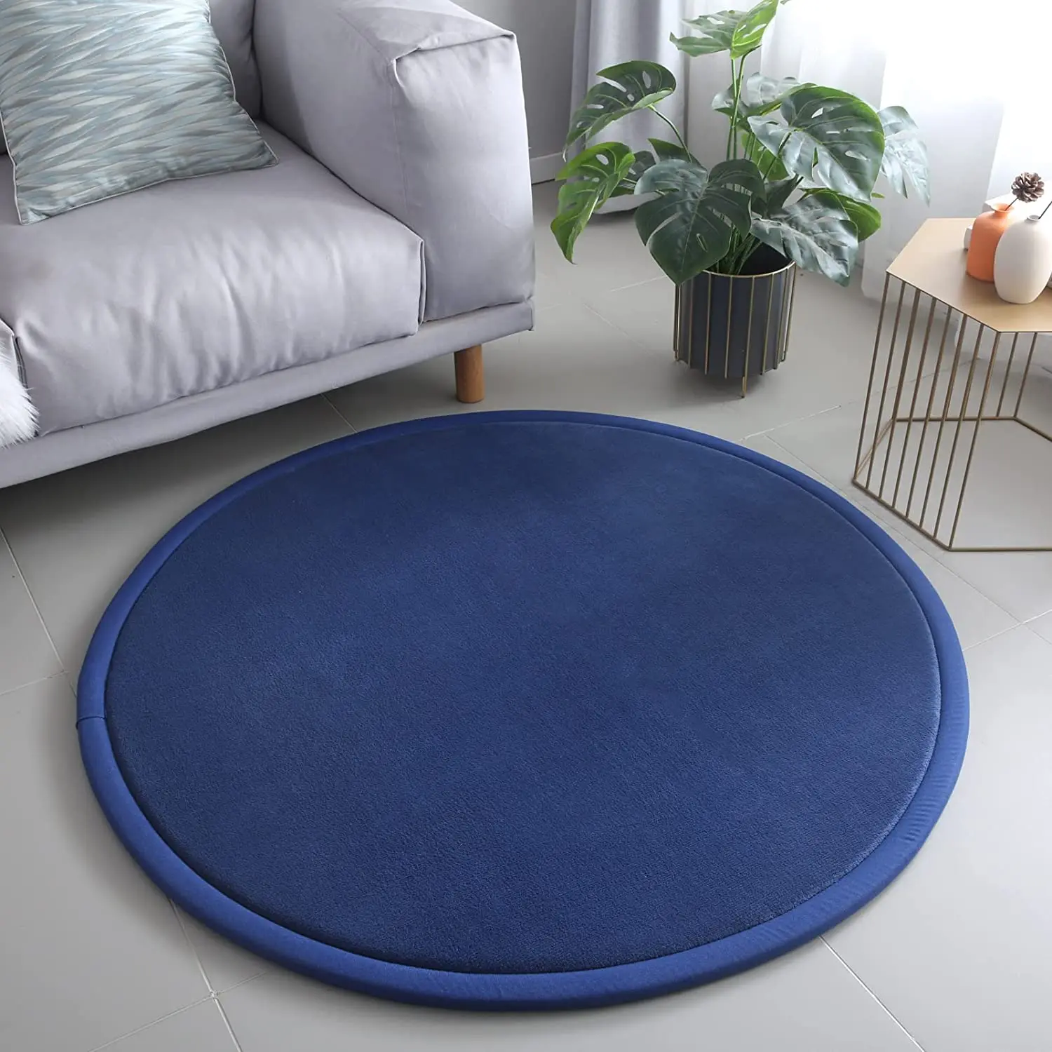 Factory production Thick soft  Kids Round rug comfort cushioning   Tatami mat Carpet Memory Foam baby Crawling play Mat
