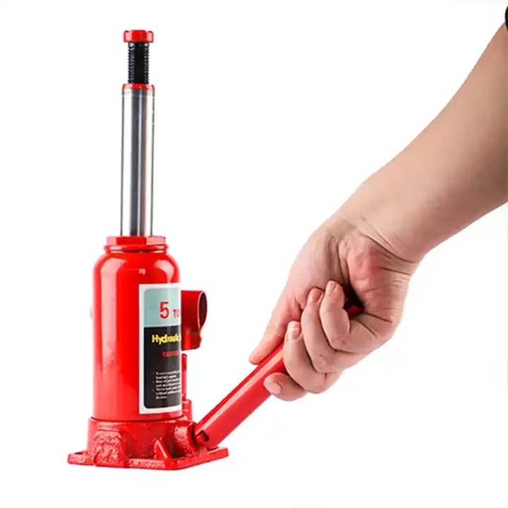 5 Ton Capacity Red Push-Pull Hydraulic Welded Bottle Jack for Auto Repair and House Lift