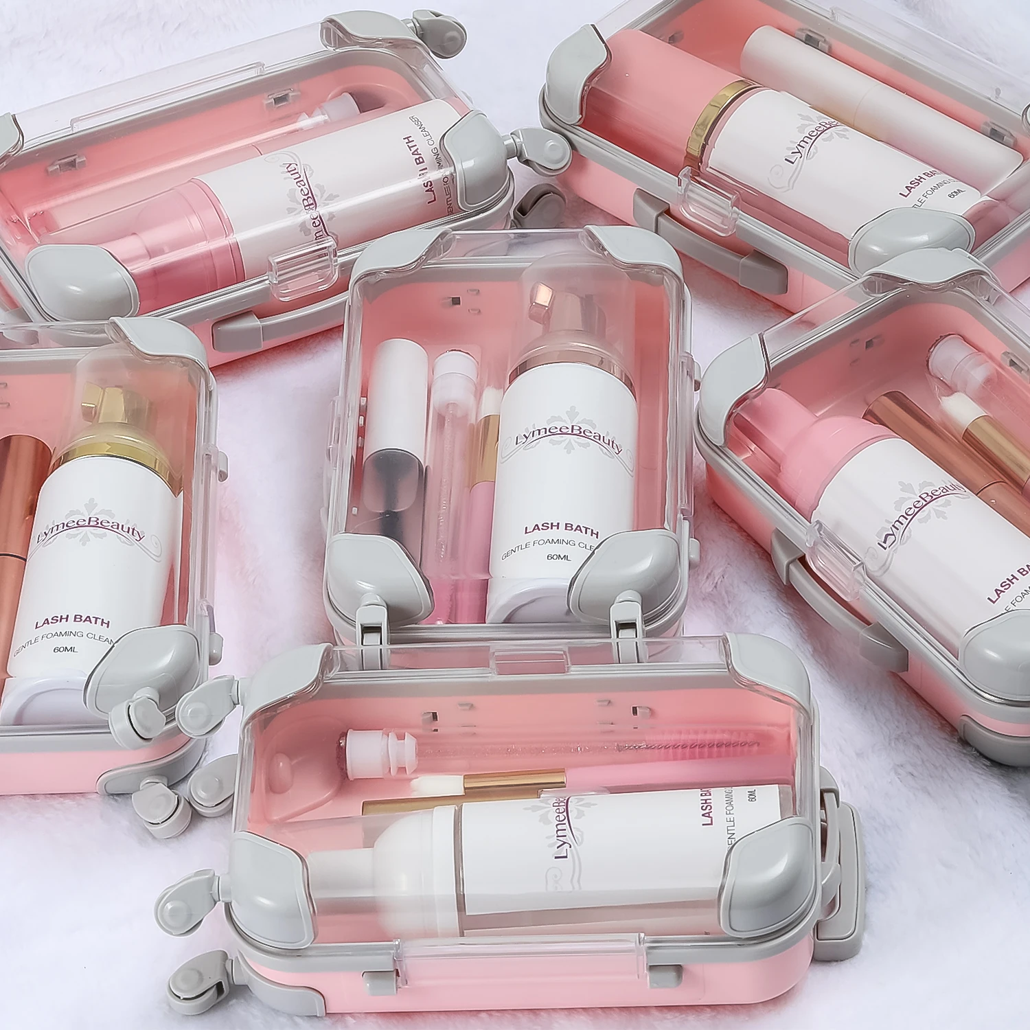 Tear Free Vegan Friendly lash cleanser shampoo Private Label Eyelash Extension Foam Cleanser With Brushes