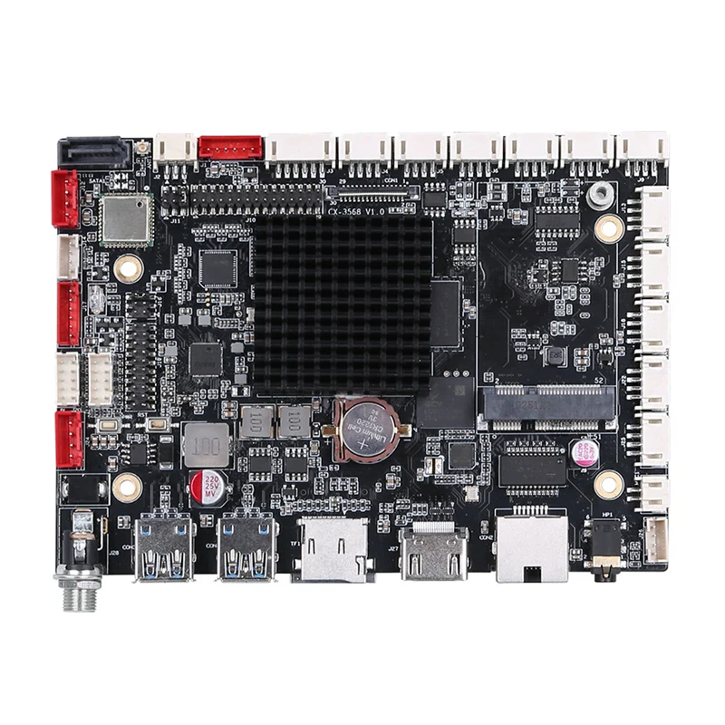 Hot Sale Cheap quad-core RK3568 android mainboard Mini SATA3.0 SSD HDD 4K Display Mini ITX Industrial Motherboard For POS