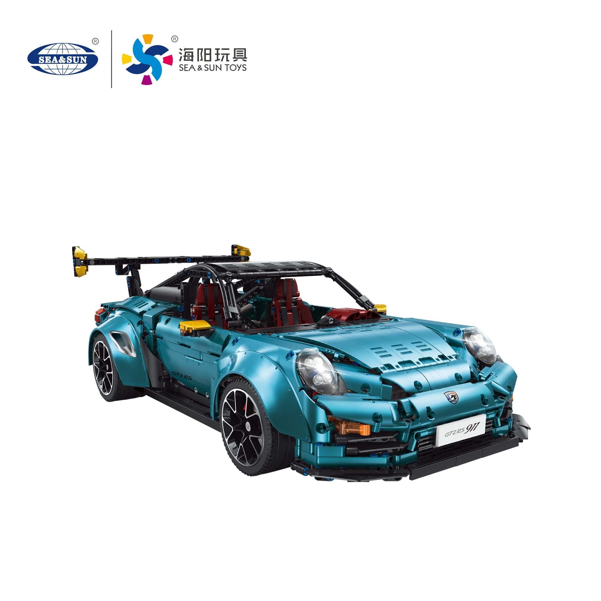 1: 8 Static plated metal paint self mounted building blocks