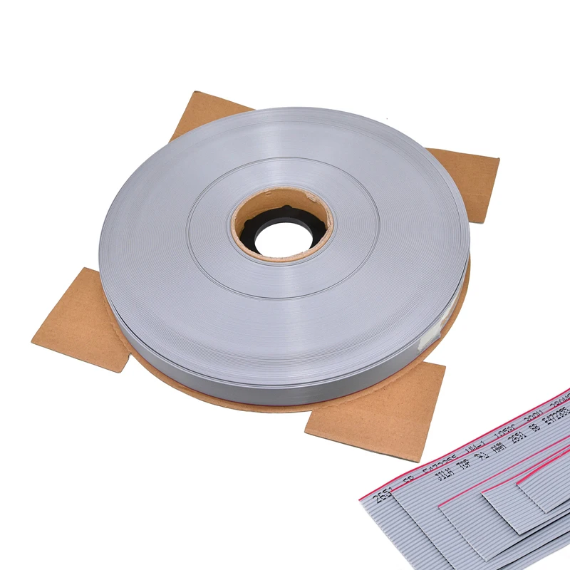 1.27mm spacing 8P 10P 12P 14P 16P 20P 26P 30P 40P Grey flat cable FC-8 10 16 28AWG The wire,For IDC FC 2.54MM connector