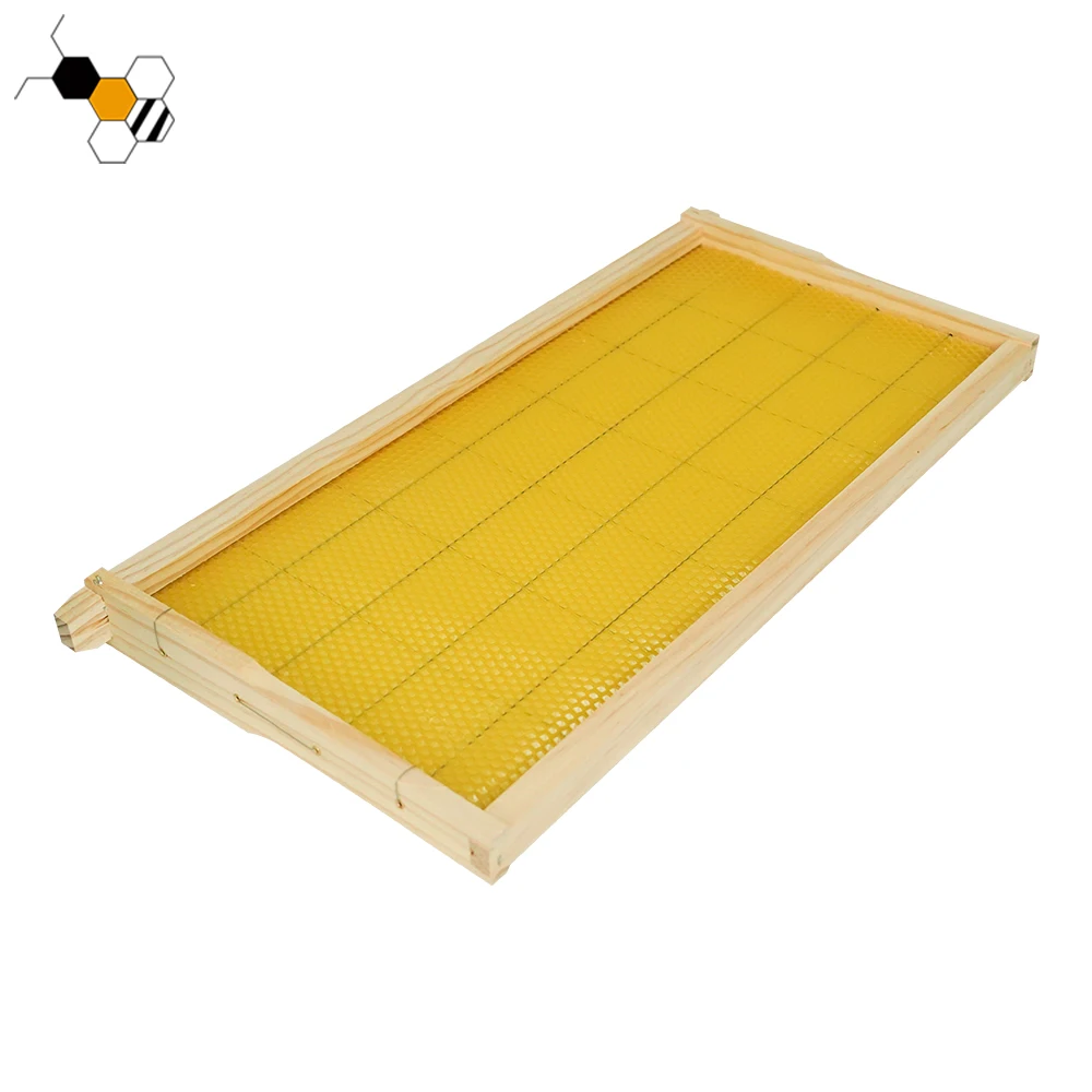 Best selling wood bee frame sheet with wax foundation bee hive frames