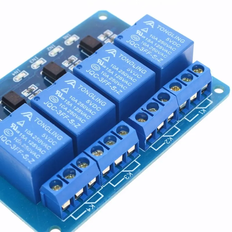5V 4-Channel Relay Module Shield ARM PIC AVR DSP Electronic 5V 4 Channel Relay.4 road 5V Relay Module  module