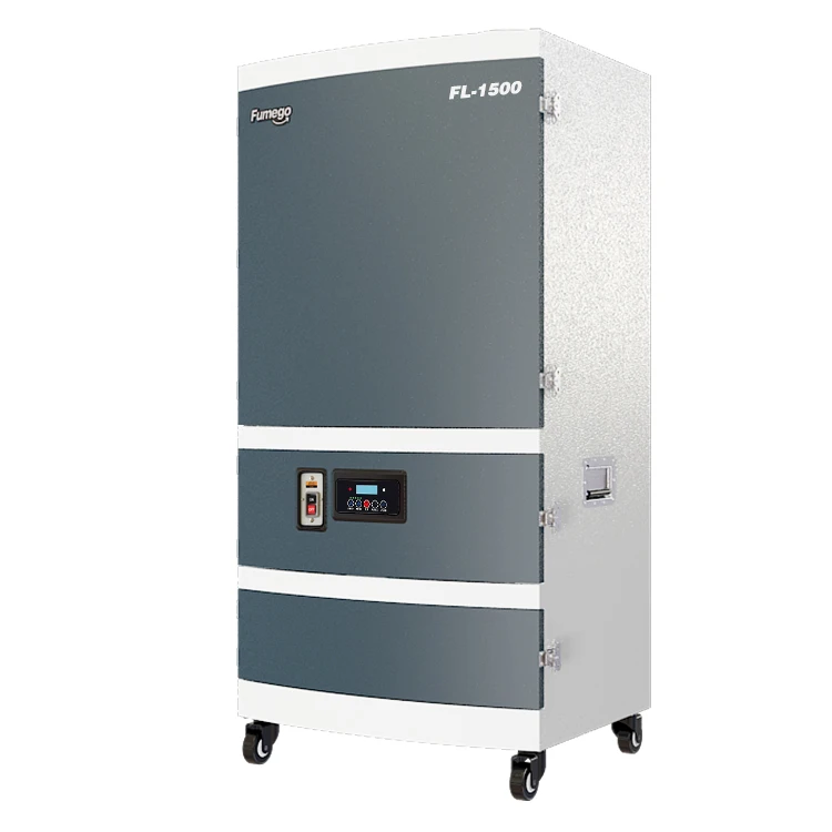 Hot Selling 1300W Big Size Dust Collector Pulse-jet Cleaning Fume Extractor With 4 Layers Filter
