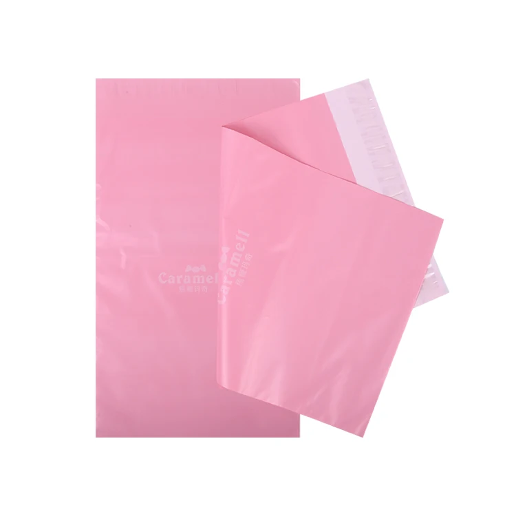 10 5*16 дюймов индивидуальный дизайн экологически чистый розовый почтовый пакет конверт упаковка для одежды пластиковые пакеты
