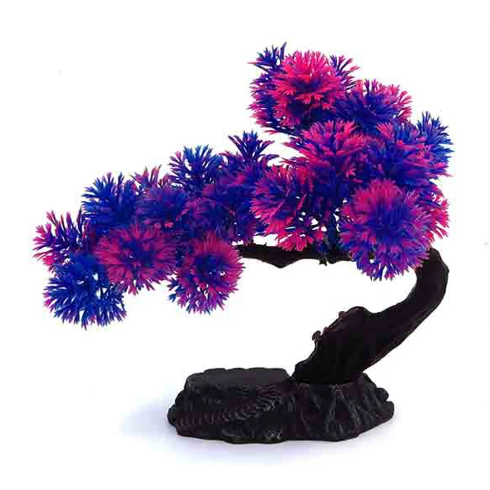 Wholesale Plastic Tree Aquarium Artificial Plastic Plants for Fish Tank Decoration Aquarium Accessories De Plantas Acuario