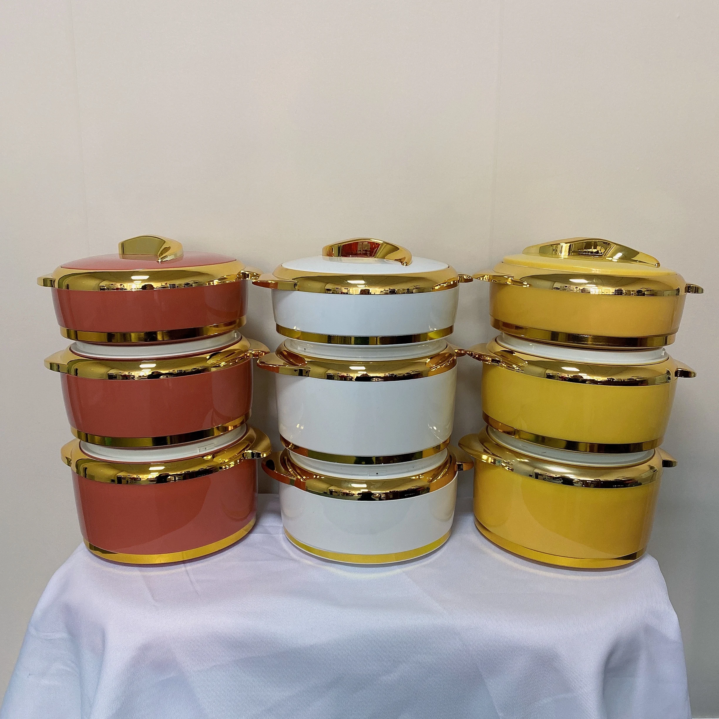 Large Capacity African hot sell Household Thermo Insulated Hot Pot Food Warmer 4 pcs set thermal container 1.5L 2L  2.5L