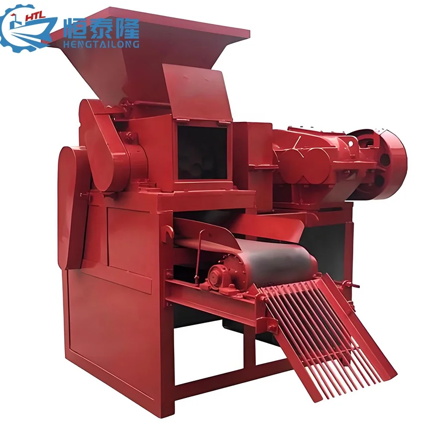 hot selling high strength lignite iron filings powder charcoal briquette making machine with diesel
