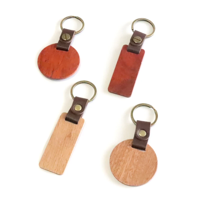 2023 hot sales factory price customized logo wood keychain leather lanyard card holder Id Badge Holder leather lanyard fast ship