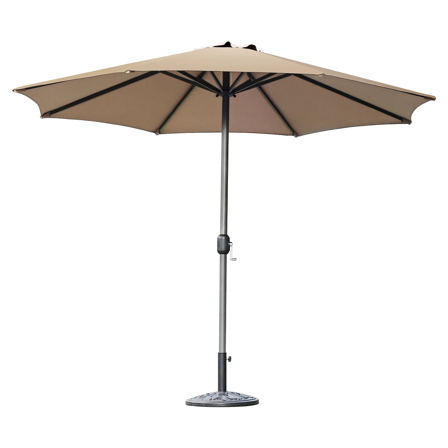 9FT/2.7M 8 Ribs LED Outdoor Patio Umbrella with Tilt and Crack Factory Direct Garden led Parasol Sun Umbrella