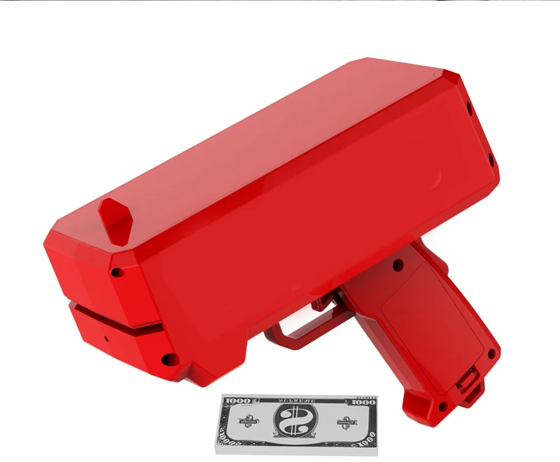 New amazon toys gun customized Metallic Gold money gun chrome money spray gun Cash Cannon Make It Rain Money Dispenser