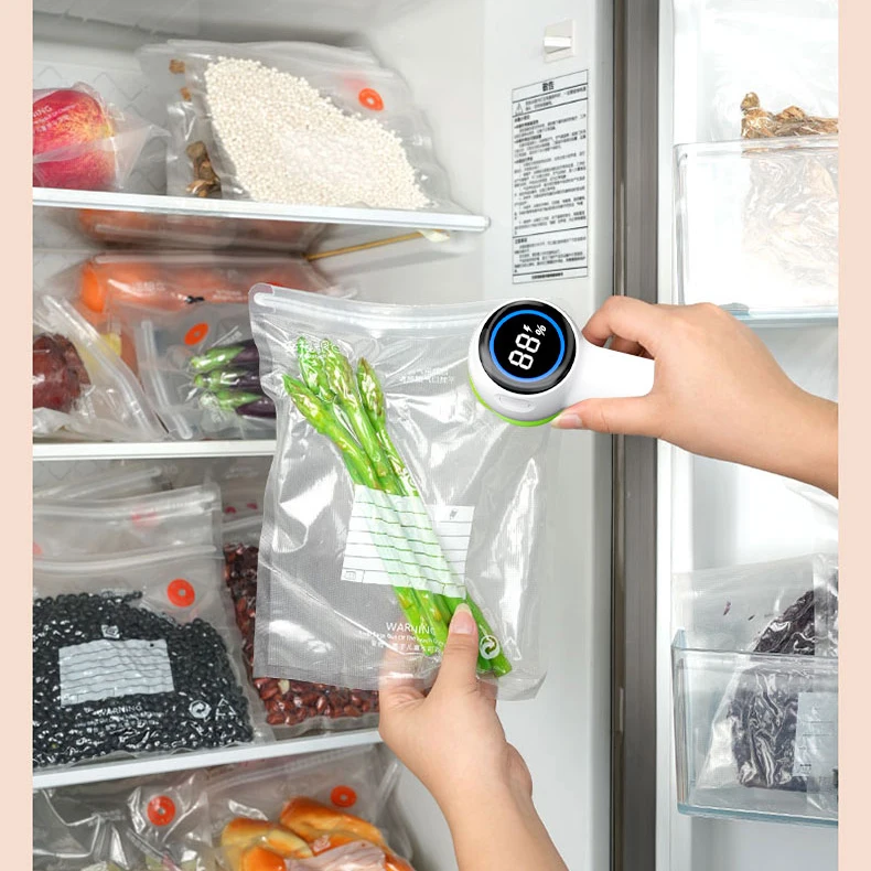 Новые продукты вакуумный упаковщик с стартовым комплектом Влажная и сухая перезаряжаемая пластиковая кухонная вакуумная машина для запечатывания продуктов