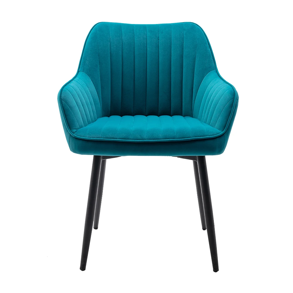 Upholstered armchair flannelette leisure chair blue hotel accent chairs