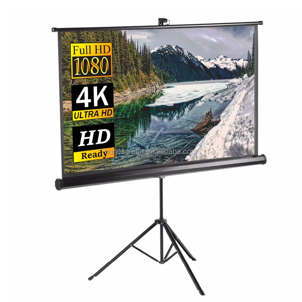 Portable Tripod Projector Screen Matte White Outdoor Cinema Mobile Projection Screen