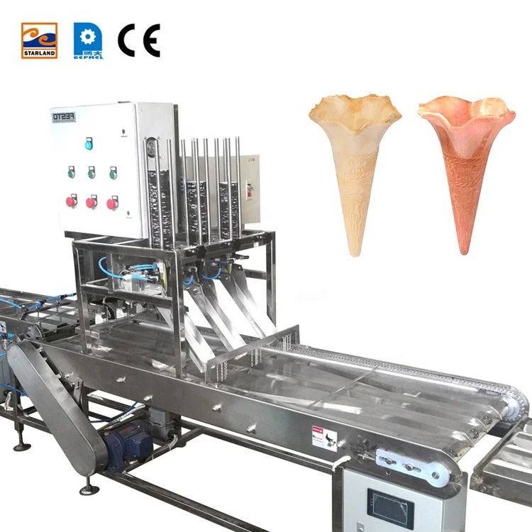Factory Price automatic Waffle Icecream Cone Maker / Thin Cake Wafer Biscuit Ice Cream Cone Making Machine