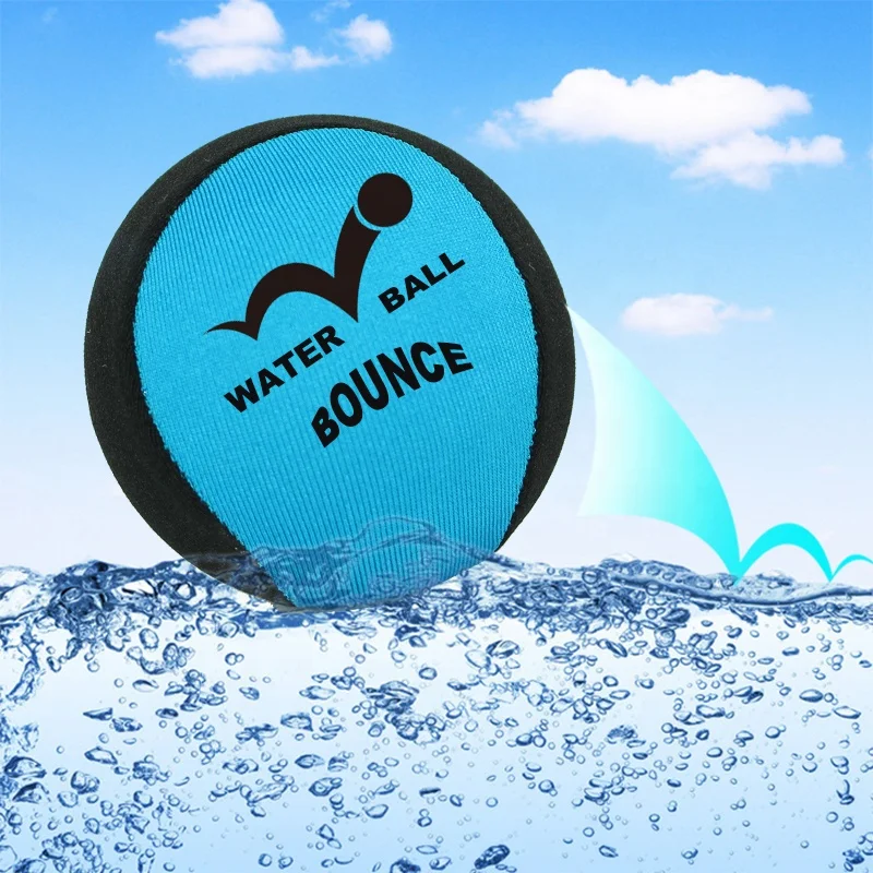 Custom TPR Fabric Stress Ball Funny Water Bounce Ball Flying Water Jumping Ball For Swimming Pool